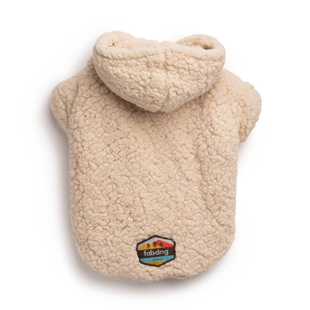 Image of fabdog - Cream Sherpa Dog Hoodie: 14